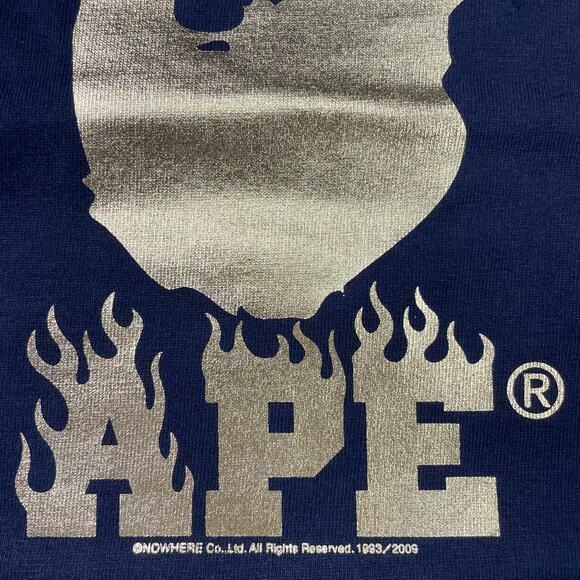 BAPE 2009 Gold Flames Tee Size L - Picture 5 of 10